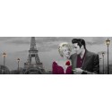 Chris Consani"Paris Sunset"-Artistic Picture with Marilyn & Elvis Presley in Paris for Bedroom or Livingroom Decor