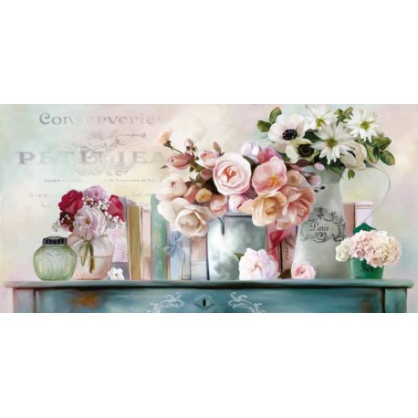 Robinson"Paris Petit" quadri moderni floreali per Soggiorno o Camera da letto-misure varie