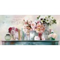Robinson"Paris Petit" Amazing Home Decor Flower, Ready to Hang Picture in White and Aquamarine