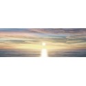 Maggie Olsen"Sunlit Horizon 3"- Rainbow Sunset custom wrapped Giclée Canvas for Living or Bedroom