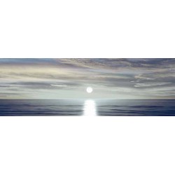 Maggie Olsen"Sunlit Horizon 2"- Rainbow Sunset custom wrapped Giclée Canvas for Living or Bedroom