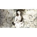 Simon Roux "Madonna con bambino" - Capezzale Moderno d'Autore su Canvas da Artigianato Veneziano