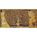 Gustav Klimt-Tree of Life varies. brown Fine Art Print on High Resolution Canvas in Multiple Measures