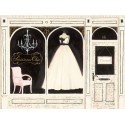 Emily Adams"Parisienne Chic",quadri moderni 2 tele o singoli, fashion con vestito sposa bianco e colori chiari