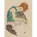 Egon Schiele"Seated Woman"-quadri moderni donne, 150x100 cm o altre misure a scelta