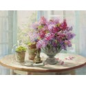 Nai"Lilacs Still Life",decorazione d'interni di design,canvas su telaio con fiori 150x100 e altre misure