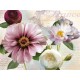 Robinson"Soft Petals 2" quadri moderni con fiori in viola e bianco, tela intelaiata
