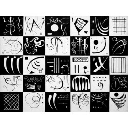 Wassily Kandinsky - Trente", original abstract pictures in black & white
