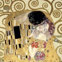 Gustav Klimt - Il Bacio Stampa Fine Art su Canvas Misure Multiple per Soggiorno o Camera