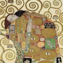 Gustav Klimt - L'Abbraccio Stampa Fine Art su Canvas Misure Multiple per Soggiorno o Camera
