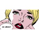 Sheila B."Oh, Brad !" pop art comics canvas already 3cm high stretched, size 100x150cm or others