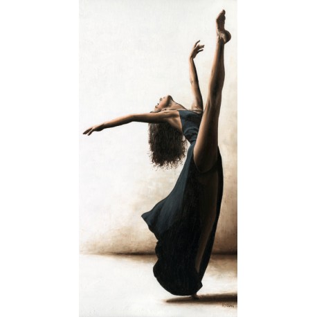Young "Exclusivity" Author's Image with modern dancer in white and brown, vertical format