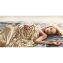 Sleeping Beauty, Pierre Benson - high quality artistic print with naked woman in white sheets