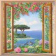 Costa Mediterranea,Del Missier-quadro con Stampa Fine Art su Canvas o Carta, 100x100cm o altro