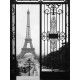 "Eiffel Tower from Trocadero Palace,Paris"Anonymous. Finestra su Parigi / Torre Eiffel. Quadro supporti e Misure Varie