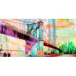 Eric Chestier "The Bridge 2.0" - Quadro Street Art con Ponte di Brooklyn, supporti e misure a scelta
