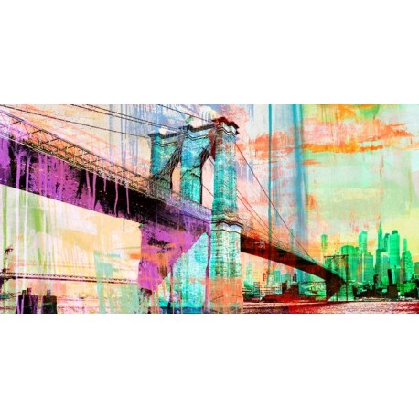 Eric Chestier "The Bridge 2.0" - Quadro Street Art con Ponte di Brooklyn, supporti e misure a scelta