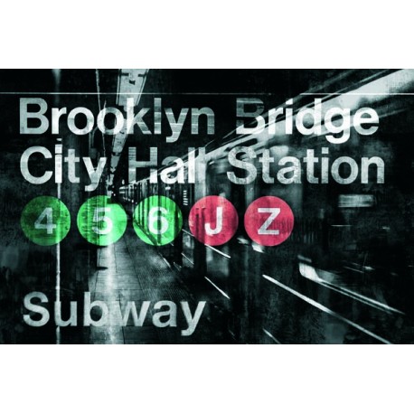 Luke Wilson"NYC Subway Station 1" Metropolitana di New York B/N per soggiorno. Misure e supporti a scelta
