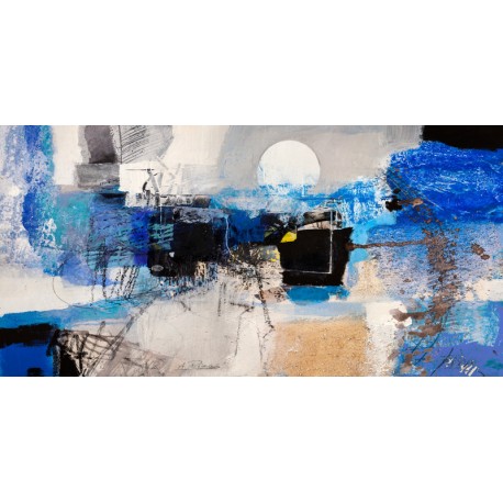 Pima "Moonlight" - Abstract Author's HQ Picture for Home Decor in blue