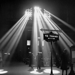 Jack Delano"Sunbeams in Chicago's Station"Author's Official B/W photo. Poster, Canvas or Ready to Hang