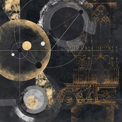 Proporzione - Arturo Armenti, abstract Fine Art Print with black and gold for interior design