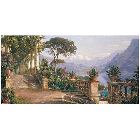 Carl Frederic Aagard - "Lodge on the Lake" - HQ Original print on Canvas or Paper for Home Decor