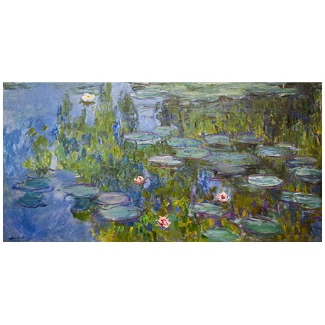 Claude Monet-Water Lilies HQ Original print on heavy cotton canvas or artistic paper for Home Decor