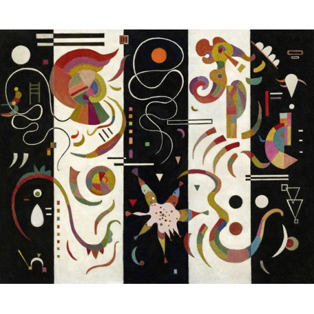 Wassily Kandinsky - Striped (Rayé) - quadro stampa Originale su Canvas, Poster o Pronto da appendere