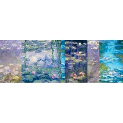 Monet Deco-Ninfee 1. Nuova composizione di design dalle Classiche Ninfee di Monet. Possibilità di Ritocco