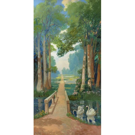 Monsted "Country Path"- HQ Original print for trompe l'oeil effect design. Canvas or Paper