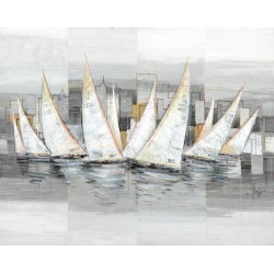 Luigi Florio "Regata" - Author's White and Grey Image for every room. Size by choice