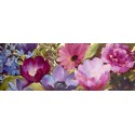 Nel Whatmore "Thinking of you", horizontal Picture with purple flowers for living or bedroom