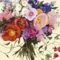 SHIRLEY NOVAK – Bouquet de Printemps Quadro con fiori di campo - Stampa d'Autore su Tela Cotone per Living o altro