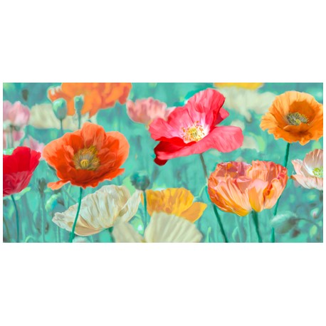 cinthya Ann - poppies in bloom HQ Original print on Canvas, Paper or Ready to Hang product. Large sizes available