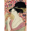 Utamaro Kitagawa Courtesan Quadro Pronto con Stampa Fine Art