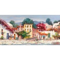Luigi Florio "Mediterranean Village" high quality print or ready to hang, size & stuff by choice