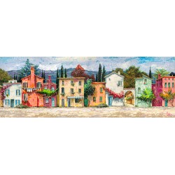 Luigi Florio "Paese Italiano" Home Decor Art Picture with Venice landscape, low and wide format