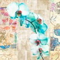 Kelly Parr "Orchid 2" (detail) Quadro shabby con orchidee, supporti e misure a scelta