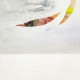 Leonardo Sanna "Papaveri sulla lavagna 2" formato quadrato papaveri bianchi, sfondo nero. Misure e supporti a scelta