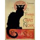 "Chat Noir",Alexandre Steinlen. Quadro Vintage con Stampa Fine Art su Canvas o Carta.