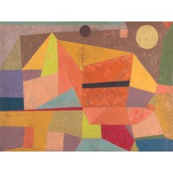 Paul Klee Joyful Mountain Landscape Ready-to-hang picture in 100% cotton Canvas or Large variety of size and material.