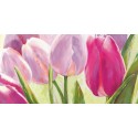 Leonardo Sanna "Tulipni"- Quadro Floreale con gerbere gialle su canvas di cotone al 100%