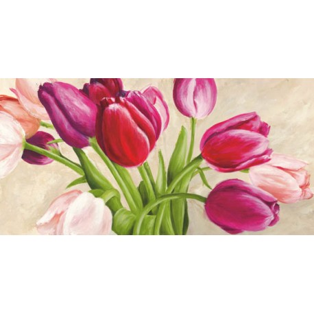 Silvia Mei "The Bouquet"- Quadro Floreale su canvas di cotone al 100%