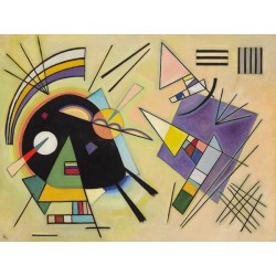 Wassily Kandinsky - Nero e Viola Quadro Pronto con Stampa Fine Art per Soggiorno, Ufficio o altro