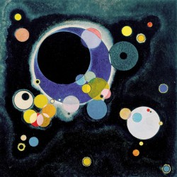 Kandinsky Wassily -Sketch for several circles. Classic Abstract, Hard to find Masterpiece for Home Decor
