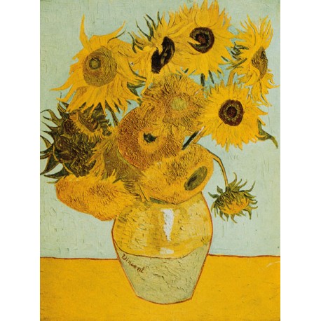 Vincent Van Gogh"Girasoli"-Stampa ad Alta Risoluzione su Supporti Diversi con Misure a Scelta