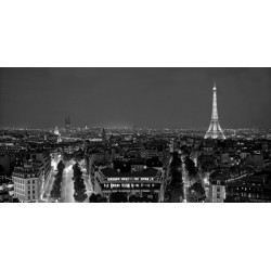 Panorama di Parigi di notte, Vadim Ratensky. Stampa Alta Risoluzione