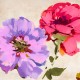 Colorful Jewel I- Kelly Parr Quadro con allegri fiori colorati - Stampa d'Autore su Tela Cotone per Soggiorno o altro