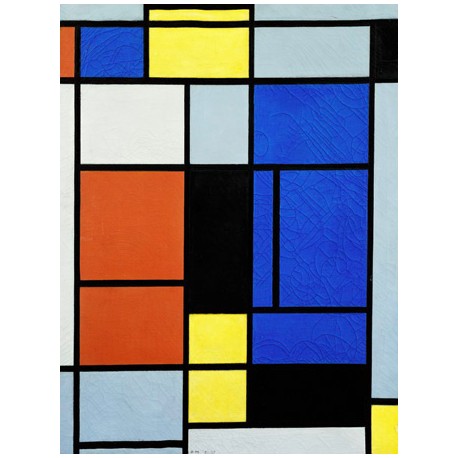 Mondrian-Tavola 1,Stampa Museale d'Autore Fine Art su Carta o Tela con Misure Varie