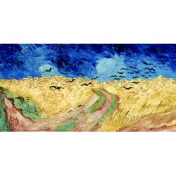 Van Gogh"Wheat Field with Crows"-Stampa d'Autore con Misure a Scelta e su Supporti Diversi